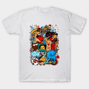 Monster abstract  drawing graffiti T-Shirt